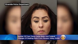 Mother Of 4 Faces Faces State Federal Charges Of Dealing Meth From Moreno Valley Home [upl. by Sitsuj]