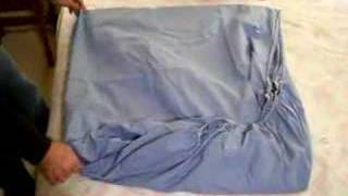 How to Fold a Fitted Sheet  The Only Video You Need Taught by a Man [upl. by Hagai]