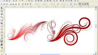 How to Make Swirl or Ornament Using Inkscape [upl. by Kralc28]