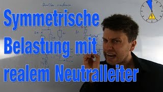 Symmetrische Belastung mit realem Neutralleiter  Mehrphasensystem [upl. by Bradan670]