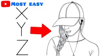 How to draw a girl with cap  Girl drawing easy step by step  Beautiful girl drawing for beginners [upl. by Feingold660]