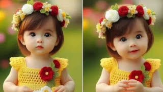 Crochet New Baby frock Crochet baby frock Beautiful Crochet Princess Dress Designs [upl. by Anierdna850]