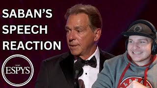 ALABAMA FAN REACTS TO NICK SABANS ESPY SPEECH [upl. by Ericha]