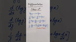 differentiation class12maths shortsviral [upl. by Divd]