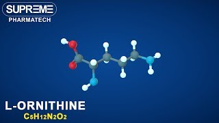 LOrnithine  C5H12N2O2  3D molecule [upl. by Nimaj]