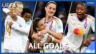 HEGERBERG DÄBRITZ DIANI  All LYON 202324 GOALS to reach the UWCL Final ⚽ [upl. by Kciredor]