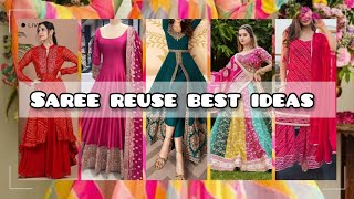 saree reuse ideas 😍☺️ old sarees ka bhi full paisa vasul 🤗 low budget mein best dresses 👗❤️ [upl. by Elinnet38]