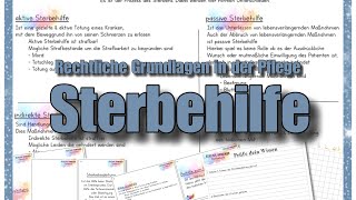 Sterbehilfe Rechtliches in der Pflege [upl. by Ehrsam]