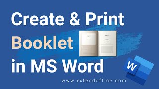 Create and print a booklet in MS Word – A stepbystep guide [upl. by Eiramassenav]