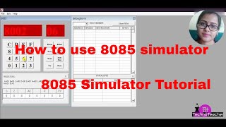 8085 simulator tutorial [upl. by Felizio736]