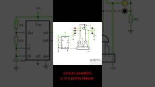 circuito semáforo com portas lógicas shorts [upl. by Repsaj]