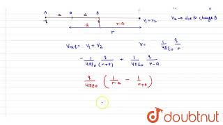 Derive the expression for the electric potential at any point along the axial line of an electric [upl. by Abbotson800]