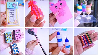 11 DIY School Supplies Idea  Paper Craft  School Craft  Miniature Craft idea  DIY papercraft [upl. by Shannan657]