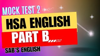 HSA ENGLISH MOCK TEST 2 [upl. by Haig]