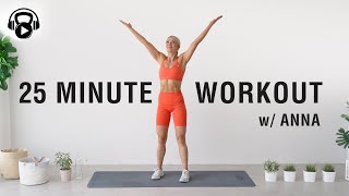 25 MINUTE  TABATA WORKOUT  Full Body no equipment w Anna growingannanas [upl. by Anitsrik]