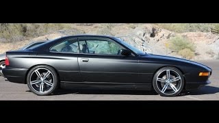 in the garage with my V12 e31 BMW 850csi M sport staggered M6 wheels before turbo [upl. by Jegar710]