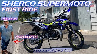 Sherco 50 Supermoto First ride  Sherco 50 sm [upl. by Akcimehs]