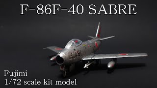 Building the Fujimi 172 scale F86F40 SABRE [upl. by Asimaj]