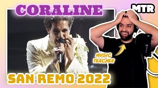 Maneskin  Coraline Live At San Remo Reaction Reactionalysis  Music Teacher Analysis of Måneskin [upl. by Hanoy]