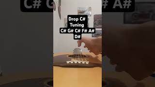 Drop C tuning youtubeshorts guitar tuning [upl. by Ayiak]