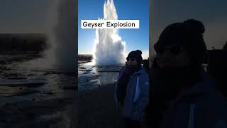 Explosion of the Geysericelandtravel travel exploded shorts shortvideo [upl. by Yllib327]