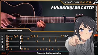 Seishun Buta Yarou wa Bunny Girl Senpai no Yume wo Minai  Fukashigi no Carte  Fingerstyle Guitar [upl. by Malvin]