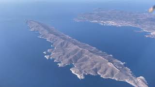 Athens to Santorini Flight View [upl. by Anyr807]