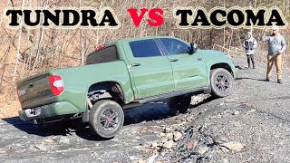 Tundra vs Tacoma 4x4 OffRoading 2022 Rock Mud Ice Compilation Toyota Pickup Trucks [upl. by Svetlana197]