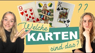 Karten spielen auf Deutsch Das französische und deutsche Blatt erklärt Deutsch Wortschatz [upl. by Ramej129]