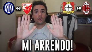 MI ASSUMO LA RESPONSABILITÀ NON CI HO CAPITO NULLA Leverkusen Milan 10  Inter Stella Rossa 40 [upl. by Hoffer587]