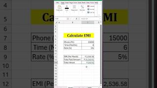 How to Calculate EMI in Ms Excel [upl. by Alison]