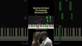 Rewrite the Stars  The Greatest Showman OST piano cover  sheet music amp lyrics [upl. by Aciretal]