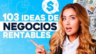 💰103 Ideas de NEGOCIOS RENTABLES FÁCILES 💸 Negocios Rentables para 2025 [upl. by Veta757]