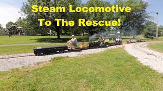 Steam Locomotive to the Rescue  Stalled Electric Train [upl. by Bright]