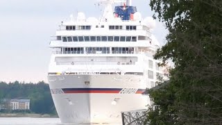 Cruise Ship MS Europa arriving in port of Turku  quotWorlds best cruise shipquot [upl. by Atsillak]