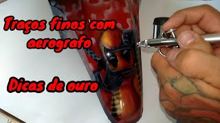 traços finos com aerografo aprenda a fazer [upl. by Kezer781]