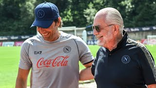 DE LAURENTIIS in campo e le INDICAZIONI di CONTE sentite cosa dice alla squadra 🗣️ [upl. by Arratahs]