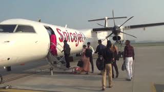 Flying Experience  Bombardier Q400  Spicejet  ChandigarhJammu  Economy Class [upl. by Inah]