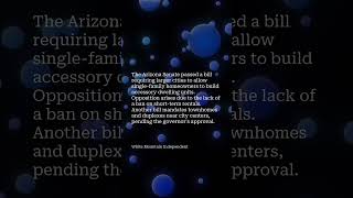 AZ Senate passed a bill requiring cities to allow homeowners to build accessory dwelling units [upl. by Nocaed553]