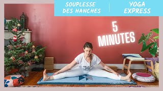 Routine de 5 minutes pour la souplesse des hanches Yoga thérapie  tous niveaux [upl. by Olnee]