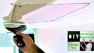 How to repair a drywall ceiling hole fast and easy [upl. by Pasadis]