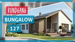 Bungalow mit Satteldach – Rundgang im eingeschossigen Fertighaus  Hanse Haus [upl. by Buroker]