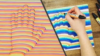 3D Hand Drawing Step by Step HowTo  Trick Art Optical Illusion [upl. by Novy]