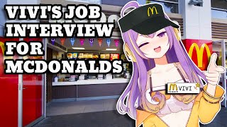 Vivis Interview for a Job at McDonalds feat Utano Pandora [upl. by Jariv]