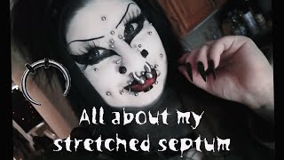 All about my stretched septum 12mm and tips on stretching [upl. by Towney730]