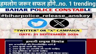 bihar police constable exam twitter campaignno 1trending on twitter✌️CSBC ans🗝️StudyMood [upl. by Samp]