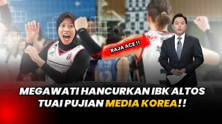 JADI SOROTAN MEDIA KOREA Megawati Cetak Kemenangan Bersama Red Spark Vs IBK Altos Dengan Sempurna [upl. by Lipscomb]