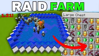 Easiest RAID XP Farm For Minecraft 121 Tutorial Insane loot [upl. by Hplodnar]