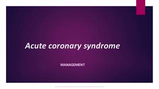 Tips for Acute coronary syndrome management [upl. by Reginauld]