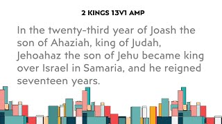 2 Kings 13 Amplified Version Audio With Subtitles [upl. by Annehs]